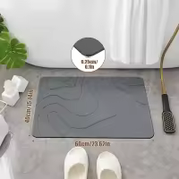 Alfombra De Baño De Piedra De Diatomeas Interior Absorbente Y Secado Rápido Alfombra De Ducha De Plástico Moderna Antideslizante Para Entrada - details 0