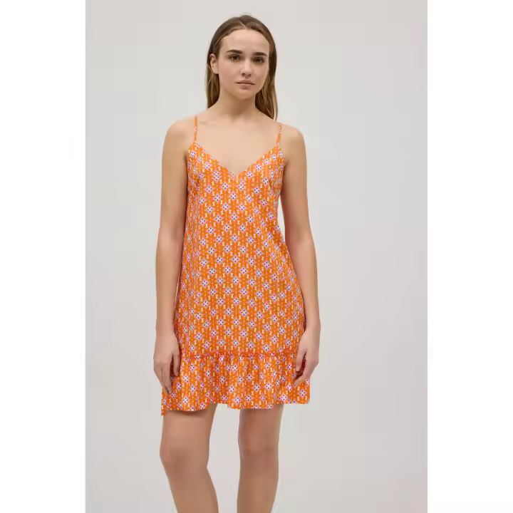 Ysabel Mora - Vestido corto tirantes regulables estampado geométrico - 1