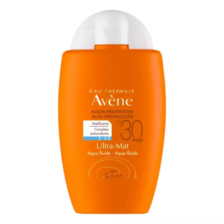 Avene Solar Ultra Mat Aqua Fluido SPF30 50ml - Protector Solar Alta Matificante para Pieles Sensibles - 1