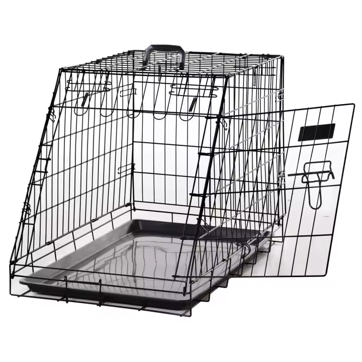 PawHut Transportín para perros tamaño L Dim. 77L x 47W x 55H cm Metal negro - 1