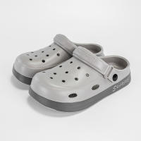 Clogs Doble Color Versátiles Para Hombres Y Mujeres Zapatos De Exteriores Planos Antideslizantes Sandalias Moda 833 Inyección Mouldeado Superior Material EVA Talla Verdadera - details 1