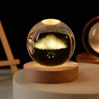 Lámpara De Noche De Cristal 3D De 6cm Planetario Solar Sistematizador Grabado Por Láser Decoración Para Escritorio Regalo De Cumpleaños Astronomía - details 27