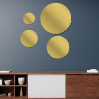 Pegatina De Espejo Redonda Autoadhesiva 10-30CM Decorativa Para Baño Y Dormitorio Adhesivo De Acrílico 3D Para Decoración De Paredes Y Salones - details 5