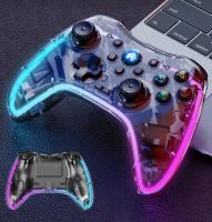 Controlador de juego Bluetooth, Joystick inalámbrico, giroscopio de 6 ejes, controlador inalámbrico RGB para IOS, Android, PC, PS3, PS4 - details 1