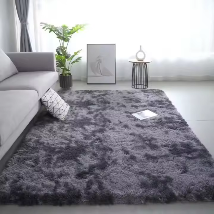 VIKAMA Alfombra De Seda Y Lana Para Habitaciones De Niños Sala De Estar Dormitorio Antideslizante Lavable En Máquina Característica Matriz Rectangular - 1