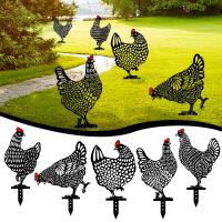 Estatua De Silueta De Pollo Vacío De 10 Pulgadas Arte De Jardín Decorativo De Hen Realista Adorno Para Exterior Material Plástico - details 3