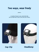 Linterna Frontal LED COB Recargable Con Doble Fuente De Iluminación Luz Roja De Emergencia Para Exteriores Con Clip Para Gorra Resistente Al Agua - details 6