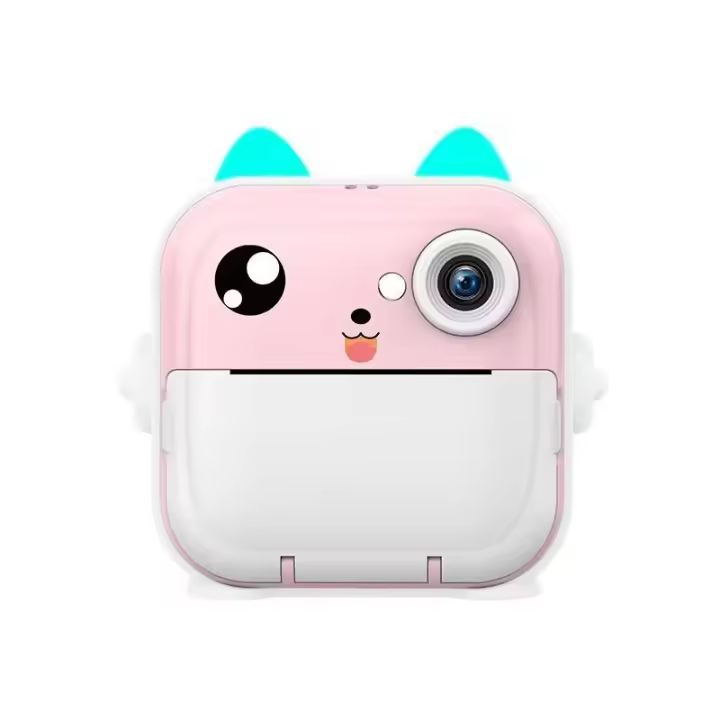 Cámara de impresión instantánea para niños - 1080P HD, 48MP, Tarjeta 32G, Bluetooth, Free aplicación, 5 Rollos de papel de impresión, GIFT para niños y niños-Cámara Rosa para niños de 3 a 12 años - 1