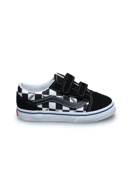 Zapatilla Vans TD Old Skool V Logo Check Negro/Bl - 1