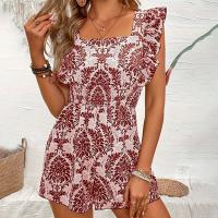 Rompers Sin Mangas Para Mujer Estilo Casual Verano Romper Overalls Con Estampado Moda Pantalones Cortos Ajustados Play Suits - details 9