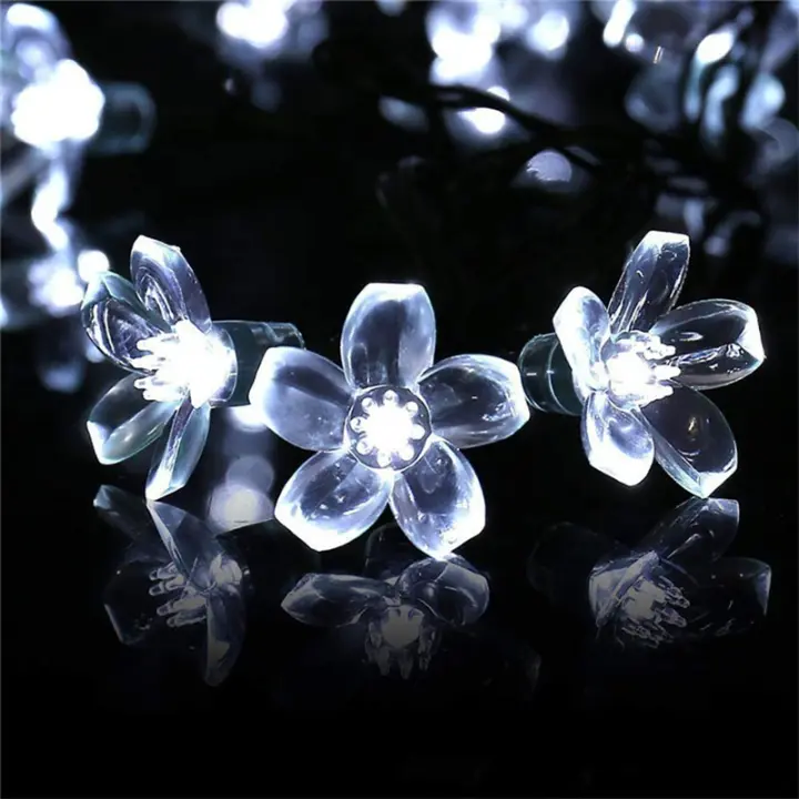 Cadena De Luces Solares Para Jardín Con Forma De Flor 7M Impermeable Con 8 Modos De Iluminación Decoración Para Patio Exterior - 1