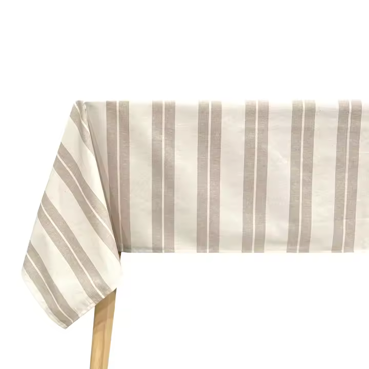 EL CABALLO - Mantel de algodón/poliéster MOJACAR 140x140 cm beige. Fabricado en España. - 1