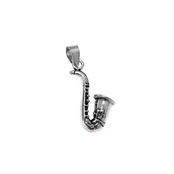 Inmaculada Romero Colgante Plata Ley 925m Saxofón Unisex 25mm [AC0577] - 1