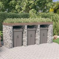 vidaXL Muro de Gaviones para Contenedor de Basura Jaula Hierro Dimensiones 1 Cubo, 2 Cubos, 3 Cubos - details 2
