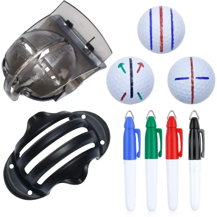 Juego de 6 marcadores para dibujar Líneas de Pelotas de golf, delineadores de Pelotas de golf, herrajes para Marcar Pelotas de golf - 1