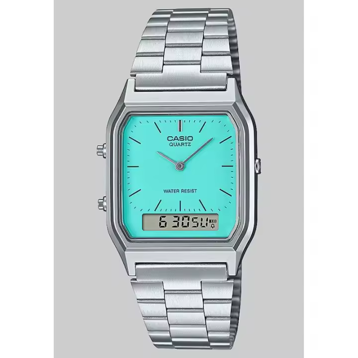 Reloj Casio VINTAGE EDGY AQ-230A-2A2 unisex dial analógico y digital - 1