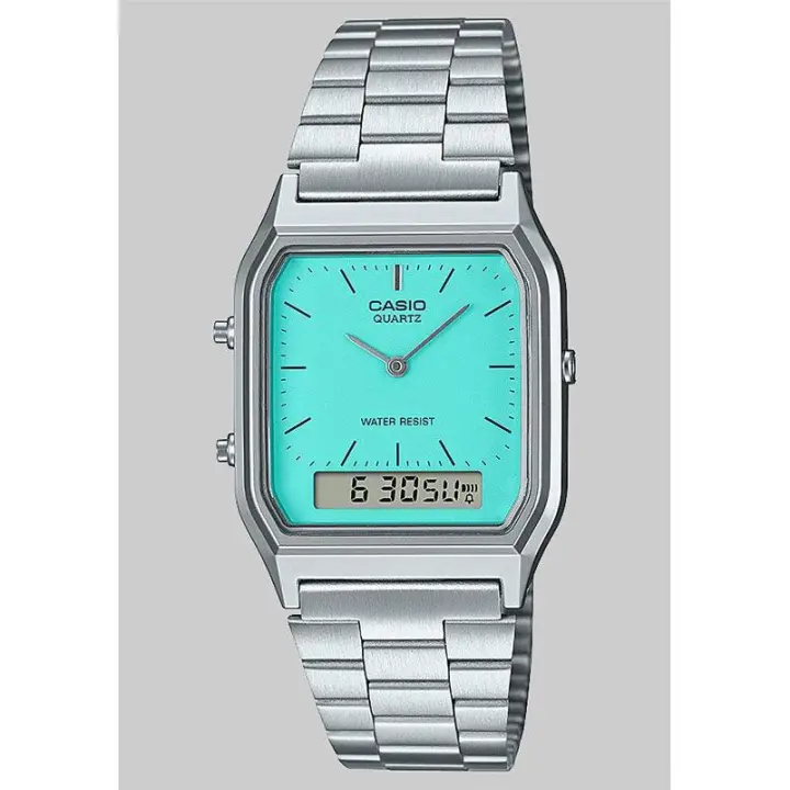 Reloj Casio VINTAGE EDGY AQ-230A-2A2 unisex dial analógico y digital - 1