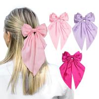 Diademas De Satén Sólido Para Niñas Colores Rosa/Negro/Blanco Accesorios De Cabello Para Mujer Diadema De Clip De Moda Para Primavera - details 5