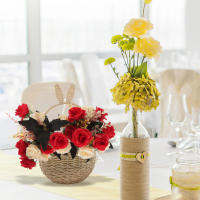 Cesta De Paja Tejida En Forma De Conejo Para Regalos Cesta De Almacenamiento Decorativa Pequeña Con Cordón De Papel Soporte Para Dulces - details 0