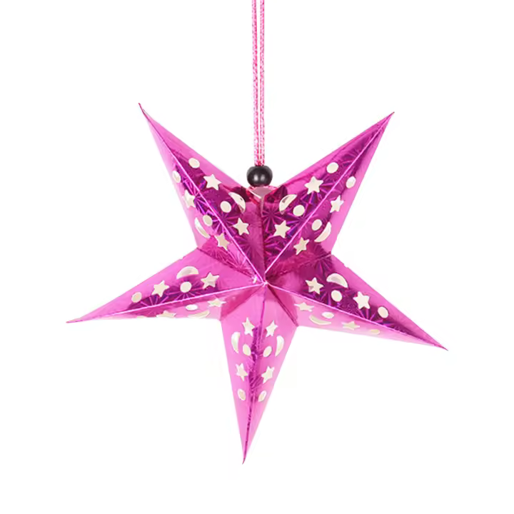 Estrella De Papel Para Decoración Navideña De 24 Pulgadas Lámpara De Árbol De Navidad 3D Colgante De Estrella De Ceilings - 1