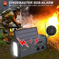 Solar Radio, AM/FM Crank Radio, Portable Emergency Radio with 5000 mAh Rechargeable Battery, 3 Modes LED Torch - details 0