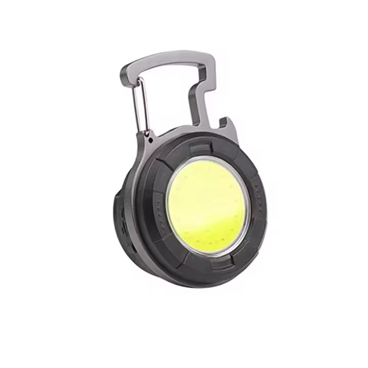 Linterna De Bolsillo LED COB Portátil Con Abrebotellas Luz De Trabajo Miniatura Recargable Tipo C Para Camping Al Aire Libre - 1