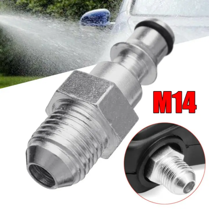 Adaptador De Conexión Rápida Para Lavaradora De Alta Presión a M14/M22 Herramienta De Limpieza De Coche Jardín Material De Acero Aluminizado - 1
