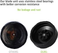 Der Blade Repuesto 7 para Cuchilla Extractora Ninja Pro Compatible con Nutri Ninja Car iQ BL480 BL481 BL482-30 BL487 BL492 con Goma de Silicona - details 2