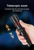 Linterna LED Recargable 9000LM Luz Blanca Láser Super Brillante 2000m Luz De Camping Torcha Potente Impermeable Para Aventura Al Aire Libre - details 8