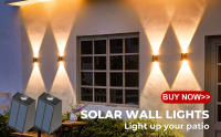Lámpara De Pared Solar Exterior LED Impermeable Iluminación Moderna Para Jardín Balcones Decoración Luz De Escenario IP65 - details 1