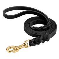 Correa Y Collar De Cuero Genuino Para Perros De Tamaño Medio a Grande Adecuado Para Aleman Shephard Accesorios Para Mascotas Resistentes Y Duraderas - details 6