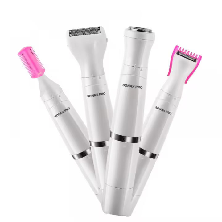 Depiladora eléctrica 4 en 1 para mujeres, afeitadora privada, recortador eléctrico de cejas, lavado con agua, depilación USB - 1