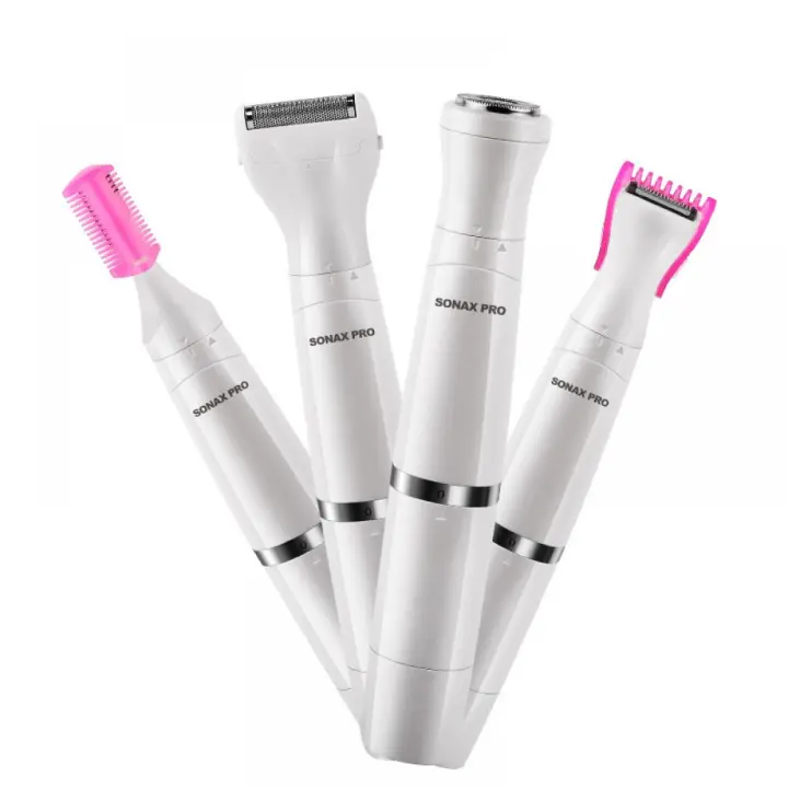 Depiladora eléctrica 4 en 1 para mujeres, afeitadora privada, recortador eléctrico de cejas, lavado con agua, depilación USB - 1