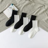 6 Pares De Calcetines Estilo Japonés Moda Casual Para Mujer Harajuku Con Volantes Y Colores Sólidos Calcetines De Algodón Tubo Medio - details 29