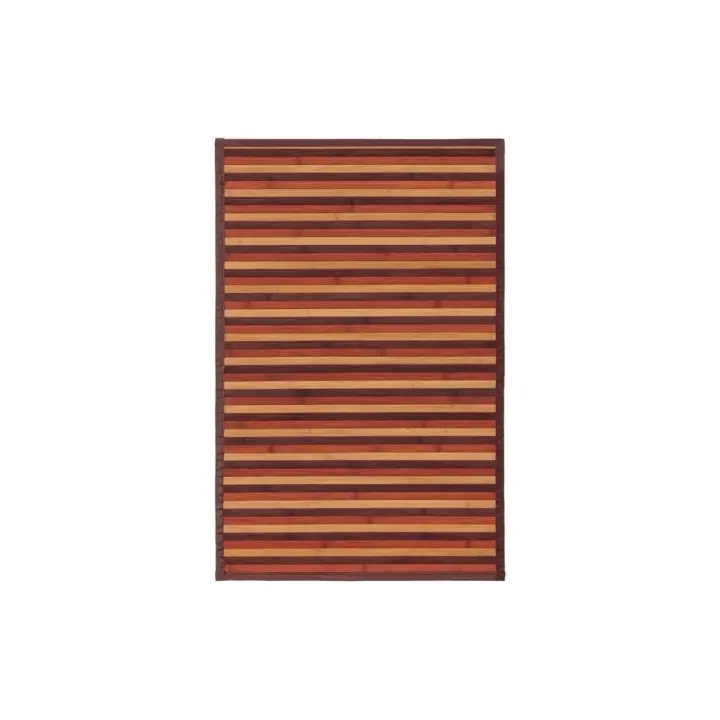 Dcasa Alfombra pasillera de bambú marrón de 60 x 90 cm - 1