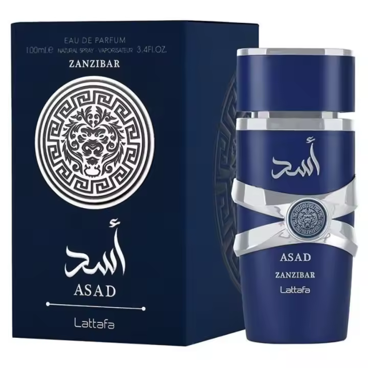 Perfume Lattafa Asad Zanzibar para Hombres - Fragancia Tropical Fresca de Verano 100ml - Eau de Parfum Masculino de Larga Duración - 1