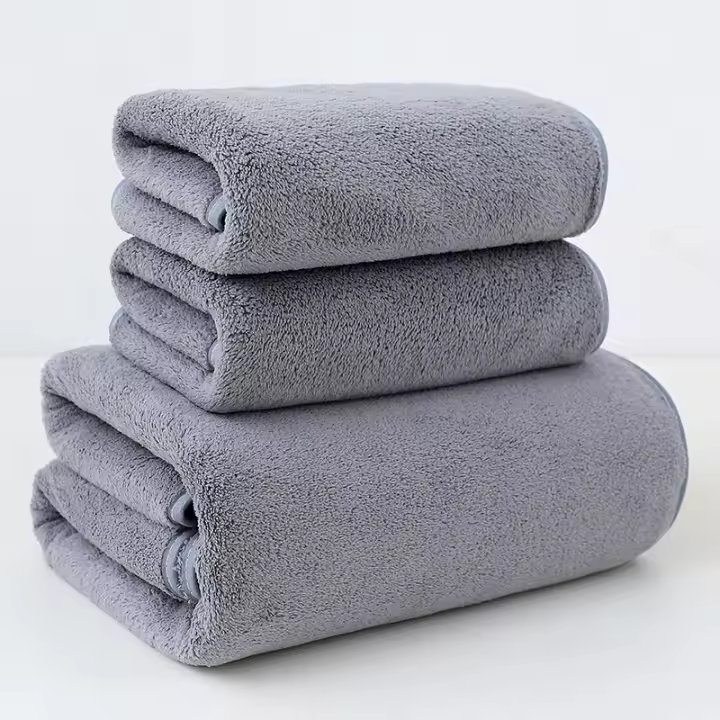 Juego de Toallas de baño, Toalla de Terciopelo, Coral, absorbente, para Deportes, Yoga, SPA, Fitness - 1