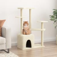 vidaXL Rascador para Gatos con Postes de Sisal Árbol Torre de Escalada Color Crema,  Gris claro,  Gris oscuro y mas - details 0
