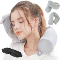 Almohada De Viaje En Forma De U De Espuma Memory Para Proteger La Columna Cervical Ligera Plegable De Reacción Lenta Fáciles De Llevar - details 0