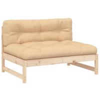 vidaXL Sofá central madera maciza de pino 120x80 cm Pino natural, Pino blanco, Pino gris Conjunto Terraza Muebles Jardín Exterior Juego de Muebles de jardín Mueble Jardín Exterior Muebles de Salon Exterior - details 3