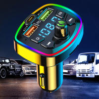 Reproductor MP3 Para Coche Con Transmisor FM Bluetooth 5.0 Dual USB 4.8A Cargador Rápido Llamada Handsfree Adaptador De Audio - details 0