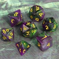 Juego De Dados Poliedros DND 7 Piezas Acrílico Colores Mezclados Y Brillo Juegos De Mesa RPG Souvenir Entretenimiento - details 26