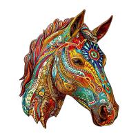 Rompecabezas De Madera En Forma De Caballo De Color Caja De Regalo Personalizada Jigsaw Puzzle De Animales Para Interacción Familiar Regalo Único Para Mayores - details 3