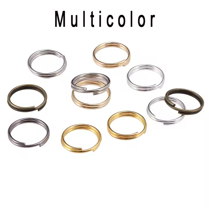 Anillos Abiertos Doble Bucle Dorados Y Platinados 4-20mm Para Fabricación De Joyería DIY Accesorios De Conectores De Anillos Split Metálicos De Cobre - 1