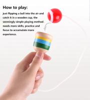 Juguete Montessori De Madera Para Desarrollar La Inteligencia Juego Tradicional De Arrojar Y Catch Con Espada Y Taza Juguetes Educativos Para Niños Aged 7+ - details 6