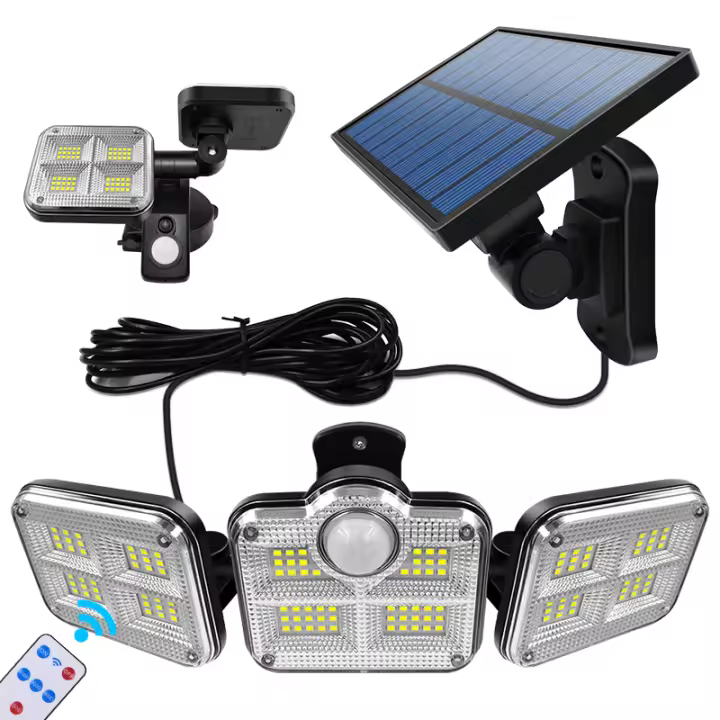 Lámpara Solar Ajustable 20W Super Brillante Con 122/333 LED IP65 Impermeable Para Exterior E Interior Luz Solar Con Ángulo De Iluminación Amplio - 1