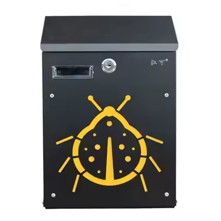 Buzón de Pared Correo con Tapa Antilluvia, Buzón de Exterior de Metálico con Cerradura y Llaves, Buzón Impermeable de Gran Capacidad para Cartas, Fácil de Instalar. - 1