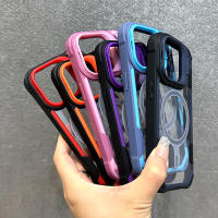 Soporte Plegable Para Lente De Protección Para Funda Magsafe Para iPhone 11 12 13 14 15 16 pro Max plus Armadura Magnética Antichoque Bumper Cubierta - details 4