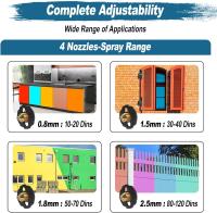 Pistola de pintura eléctrica de gran capacidad de 1400 ml con 4 boquillas y 3 patrones. Ideal para armarios, paredes de valla, puertas, bricolaje, sillas de trabajo - details 2