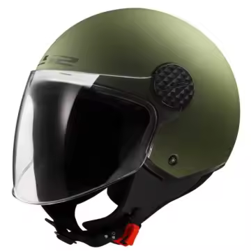 Casco Jet LS2 OF558 SPHERE II SOLID VERDE MILITALY MATE 365581062 - 1
